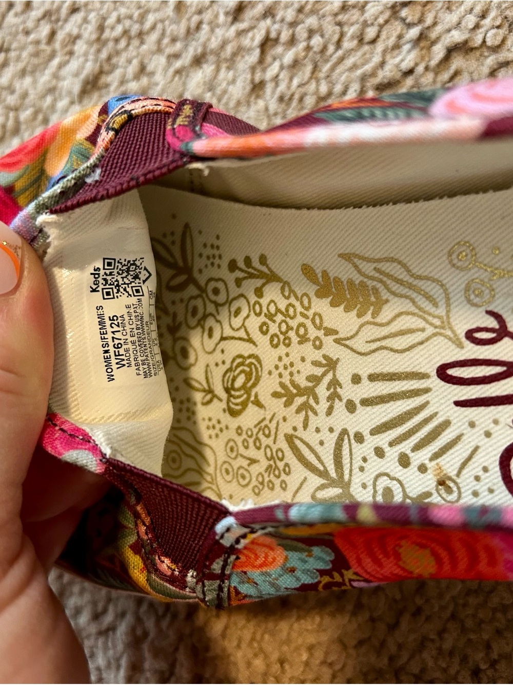 Keds Floral Slip-On Sneakers in Burgundy Multicolor - Picture 7 of 8